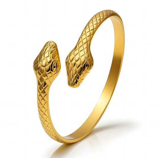 Snakes Bracelet, 18K Gold Plated Steel