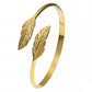 Leaves Bracelet, 18K Gold Plated Steel