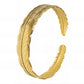 Feather Bracelet, 18K Gold Plated Steel