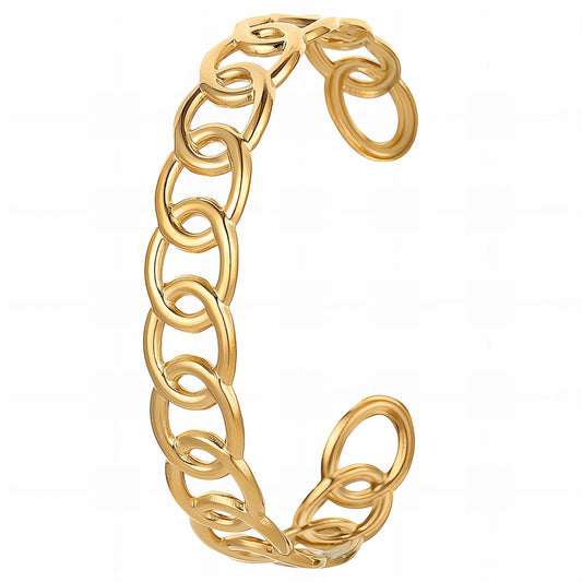 Bracelet, 18K Gold Plated Steel