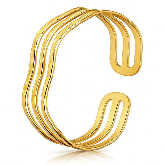 Bracelet, 18K Gold Plated Steel