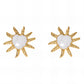 Sun Earrings, 18K Gold Plated Steel
