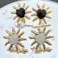 Sun Earrings, 18K Gold Plated Steel