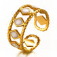 Ring, 18K Gold Plated Steel