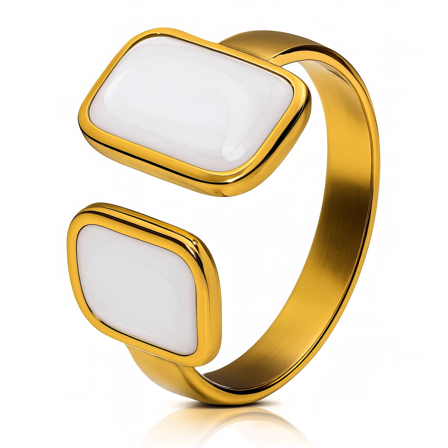 Ring, 18K Gold Plated Steel