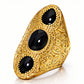 Ring, 18K Gold Plated Steel