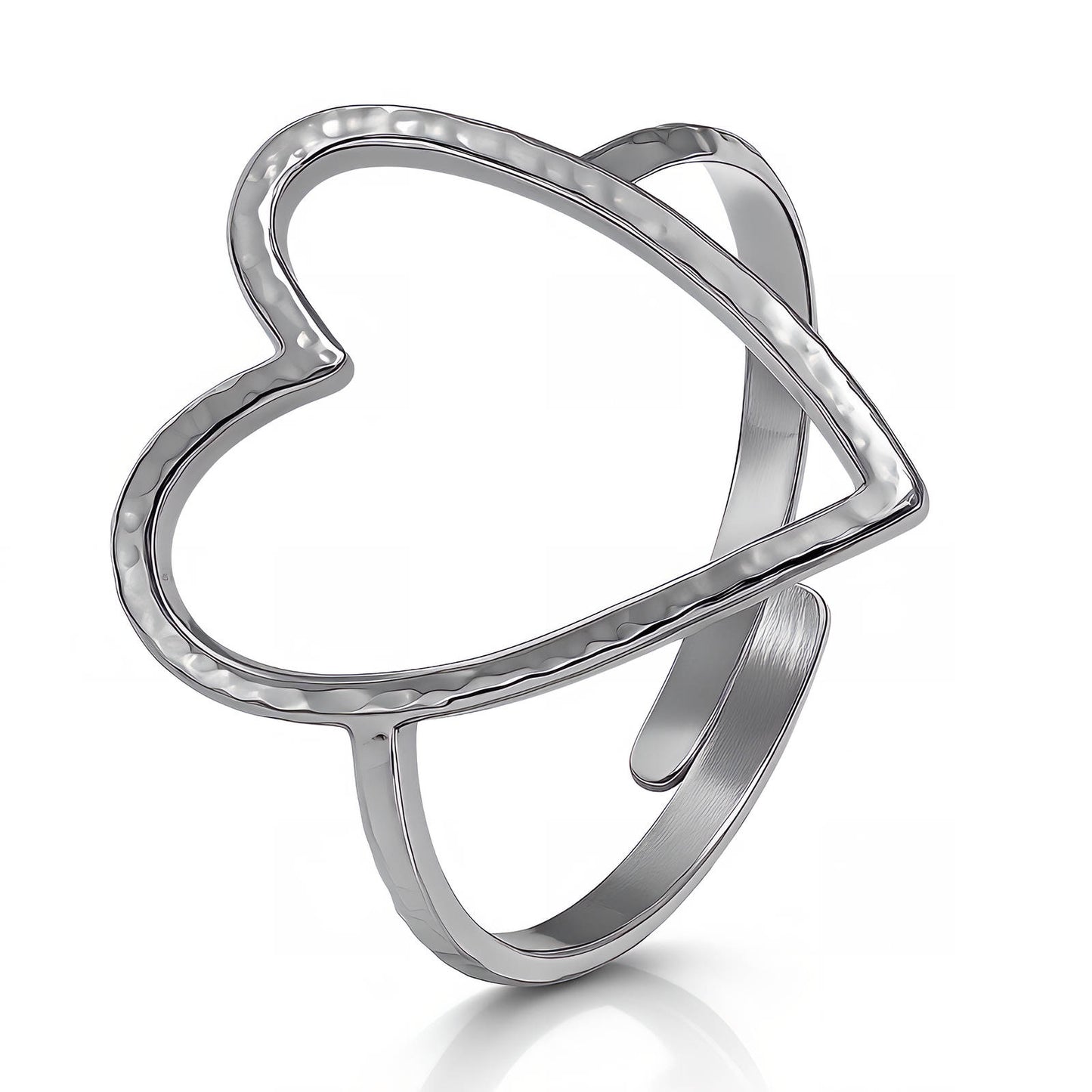 Heart Ring, Stainless Steel