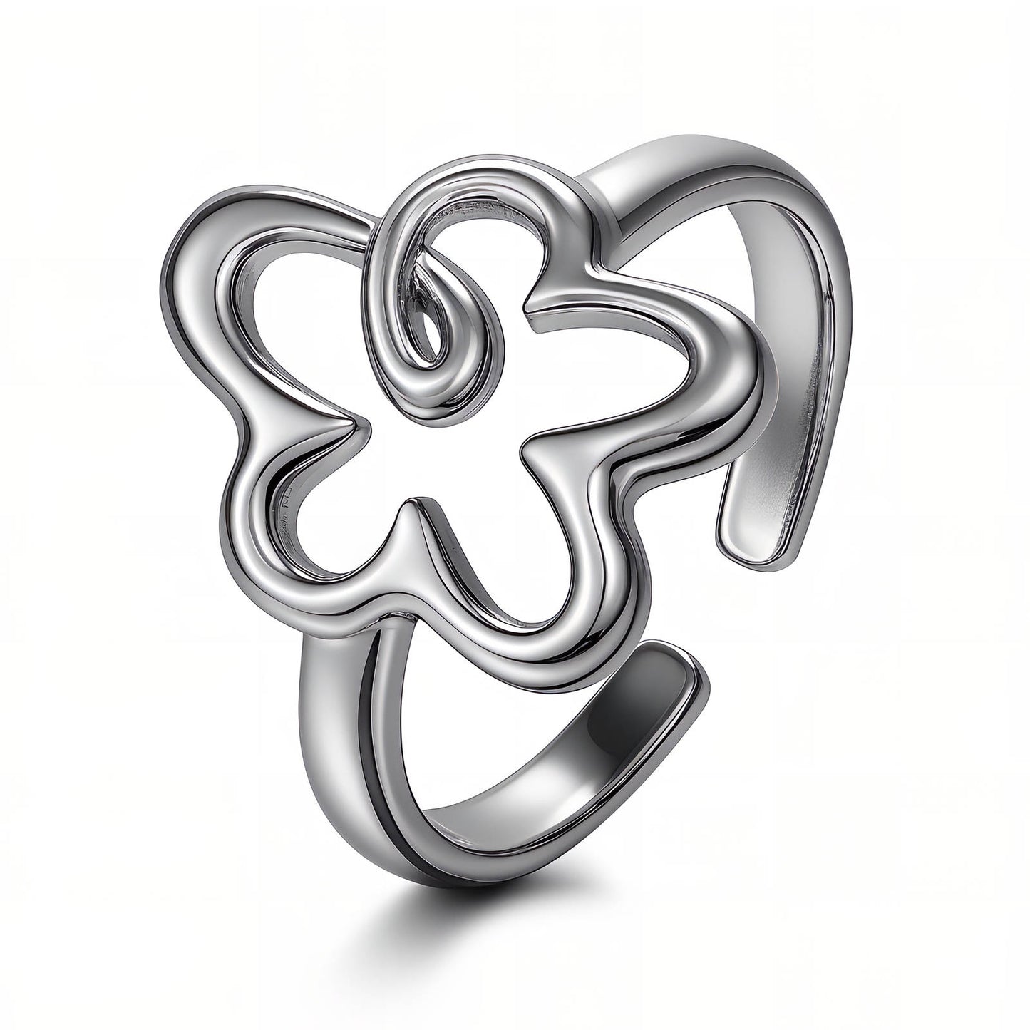 Flower Ring, Stainless Steel