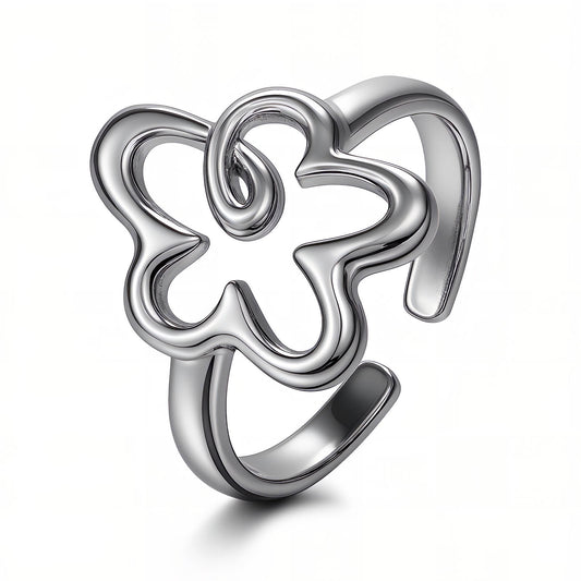 Flower Ring, Stainless Steel
