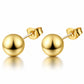 Earrings, 18K Gold Plated Steel