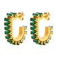 Earrings, 18K Gold Plated Steel
