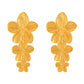 Flowers Earrings, 18K Gold Plated Steel