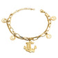 Anchor Bracelet, 18K Gold Plated Steel