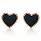 Hearts Earrings, 18K Gold Plated Steel