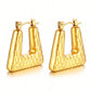 Earrings, 18K Gold Plated Steel