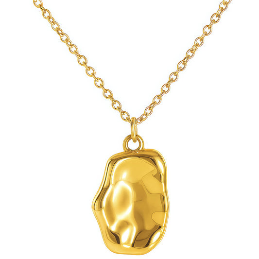 Necklace, 18K Gold Plated Steel