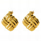 Earrings, 18K Gold Plated Steel