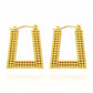 Earrings, 18K Gold Plated Steel