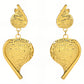 Earrings, 18K Gold Plated Steel