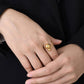 Ring, 18K Gold Plated Steel