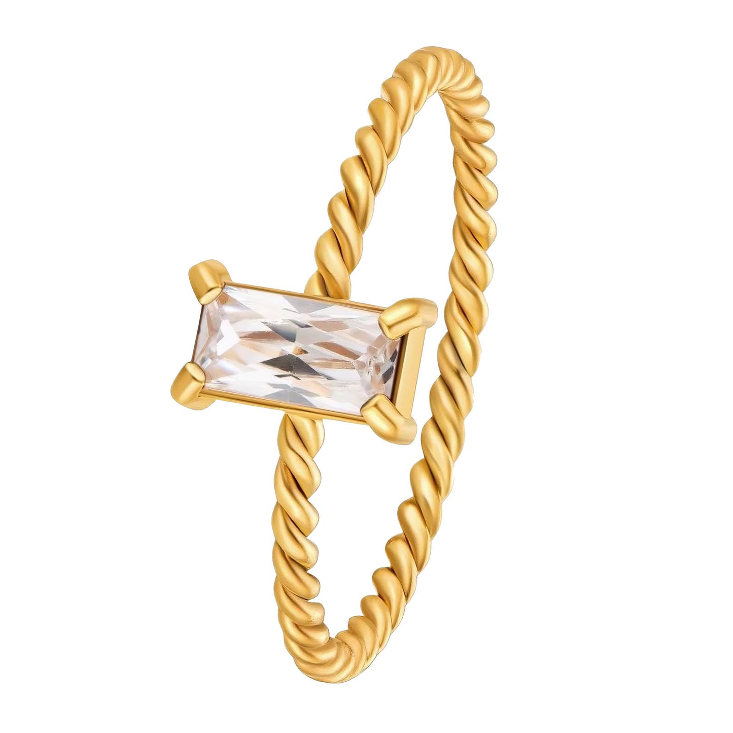 Ring, 18K Gold Plated Steel