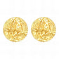 Earrings, 18K Gold Plated Steel