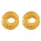 Earrings, 18K Gold Plated Steel
