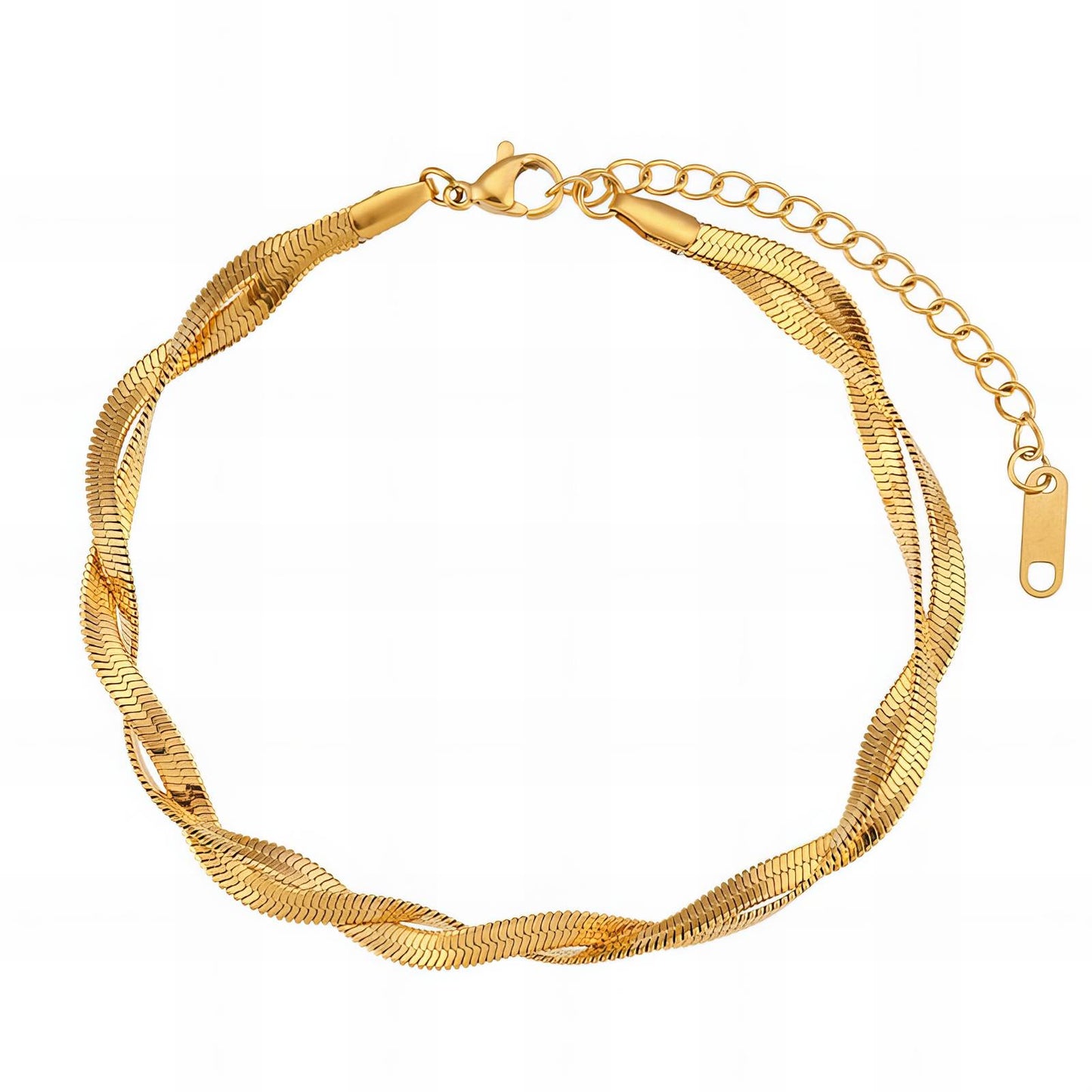 Bracelet, 18K Gold Plated Steel