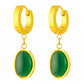 Earrings, 18K Gold Plated Steel