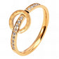 Ring, 18K Gold Plated Steel