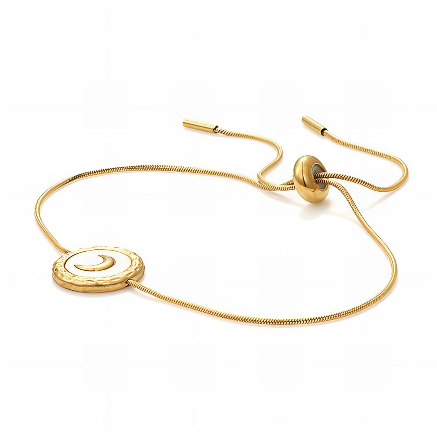 Crescent Bracelet, 18K Gold Plated Steel