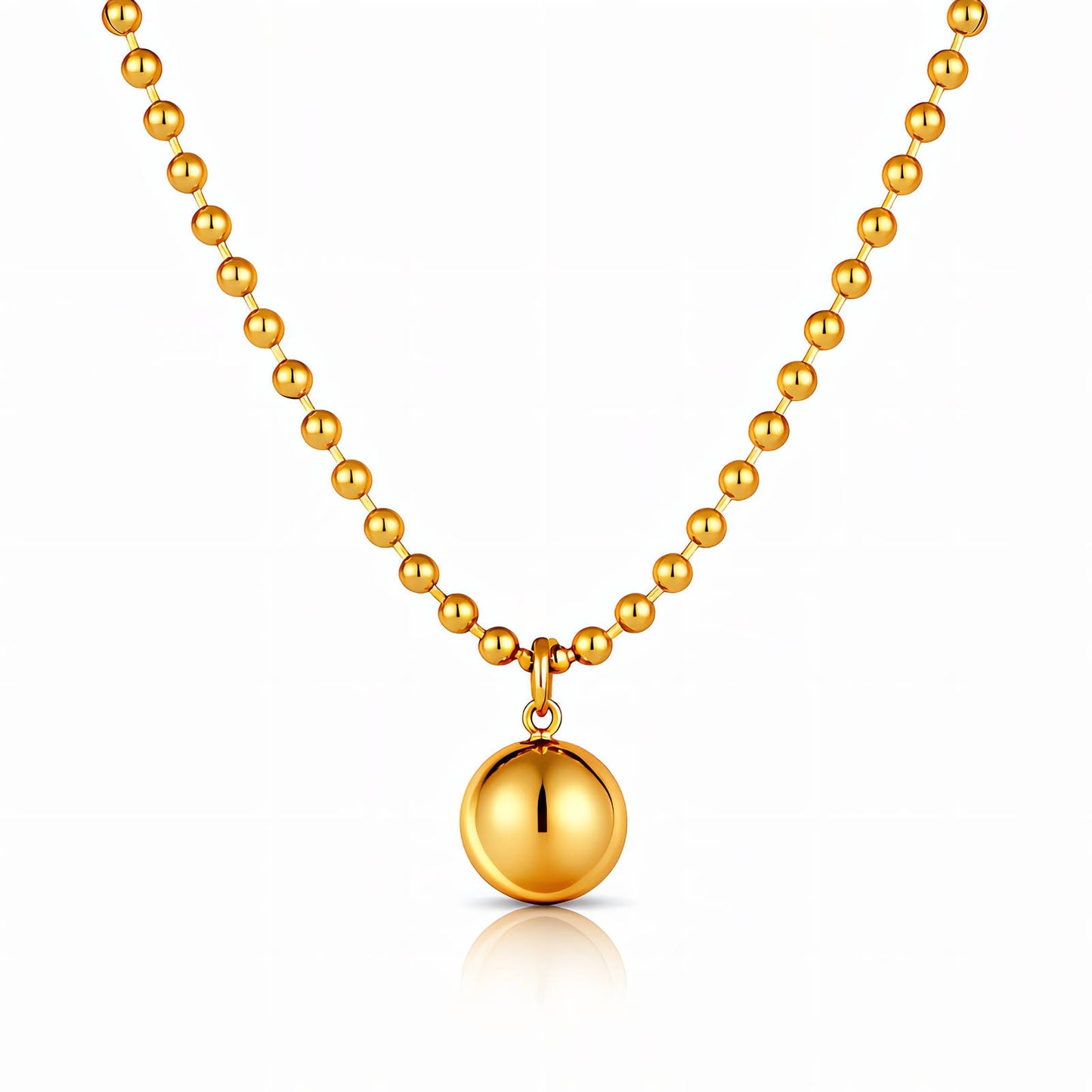 Necklace, 18K Gold Plated Steel