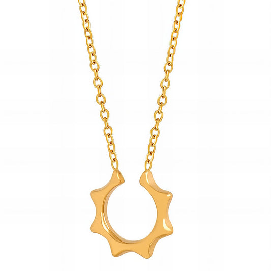 Necklace, 18K Gold Plated Steel