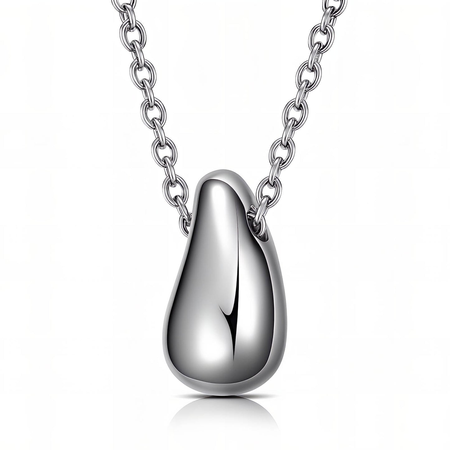 Teardrop Necklace, Stainless Steel