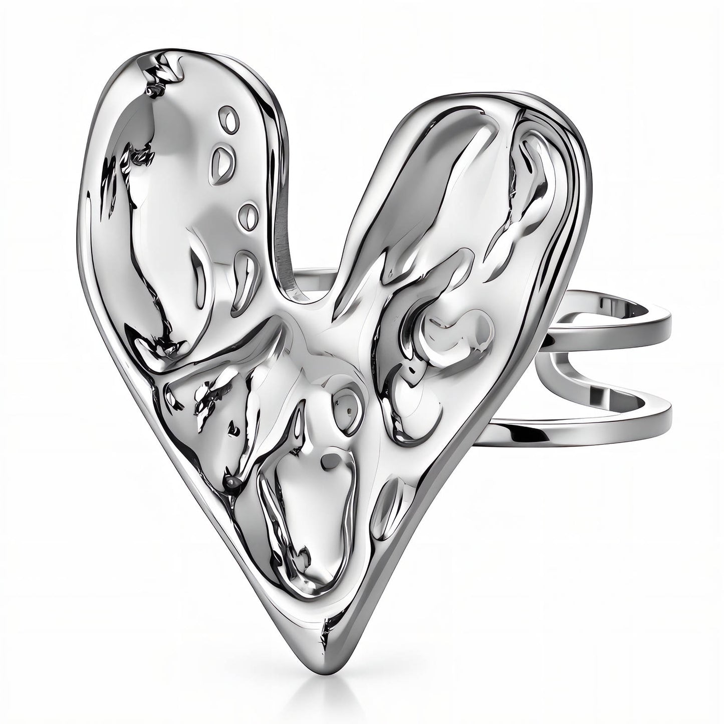 Heart Ring, Stainless Steel