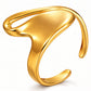 Ring, 18K Gold Plated Steel