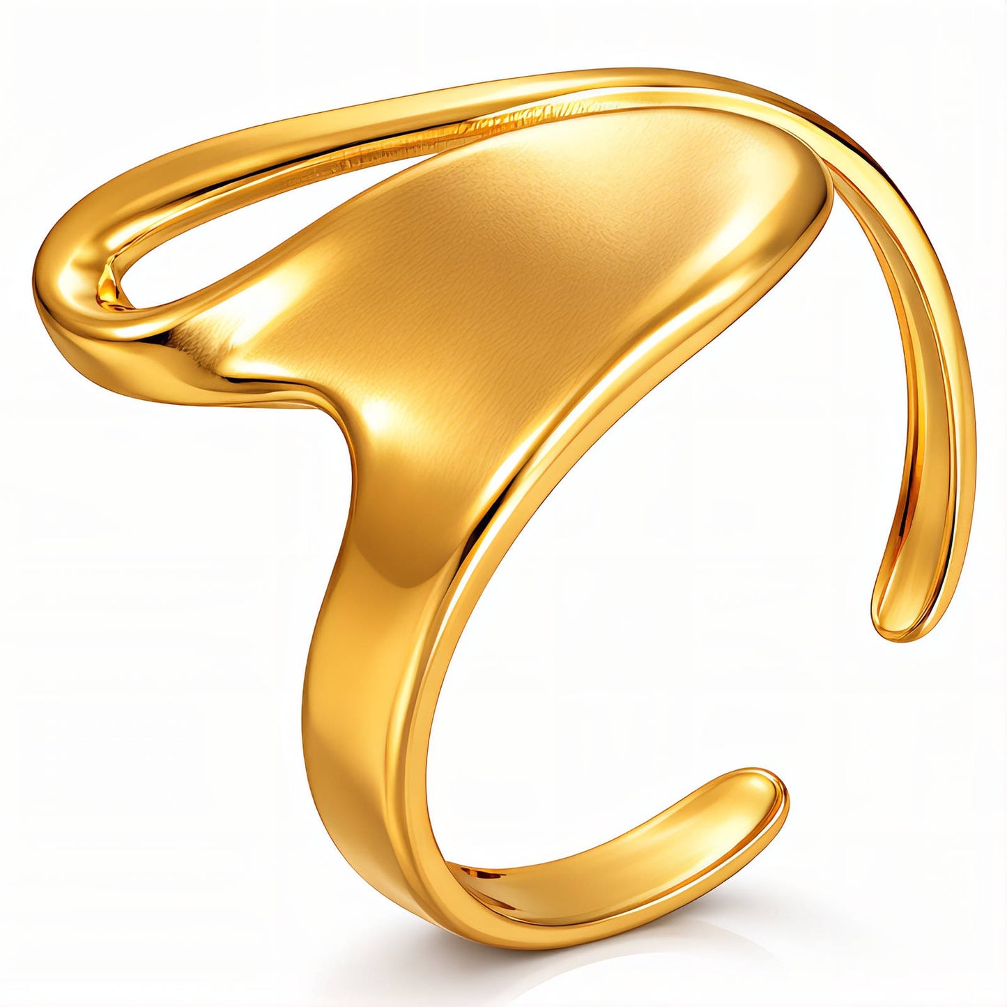 Ring, 18K Gold Plated Steel