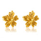 Flowers Earrings, 18K Gold Plated Steel