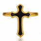 Crosses Ring, 18K Gold Plated Steel