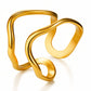 Ring, 18K Gold Plated Steel