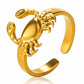 Crabs Ring, 18K Gold Plated Steel