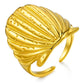 Seashell Ring, 18K Gold Plated Steel