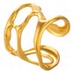 Ring, 18K Gold Plated Steel