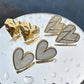 Hearts Earrings, 18K Gold Plated Steel
