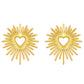 Hearts Earrings, 18K Gold Plated Steel