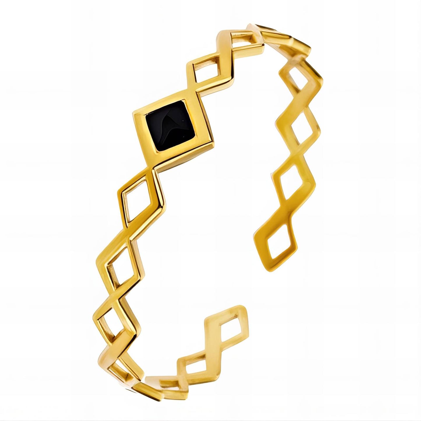 Bracelet, 18K Gold Plated Steel