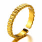 Ring, 18K Gold Plated Steel