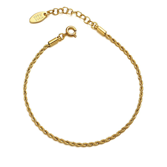 Bracelet, 18K Gold Plated Steel
