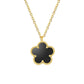 Flower Necklace, 18K Gold Plated Steel