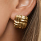 Earrings, 18K Gold Plated Steel